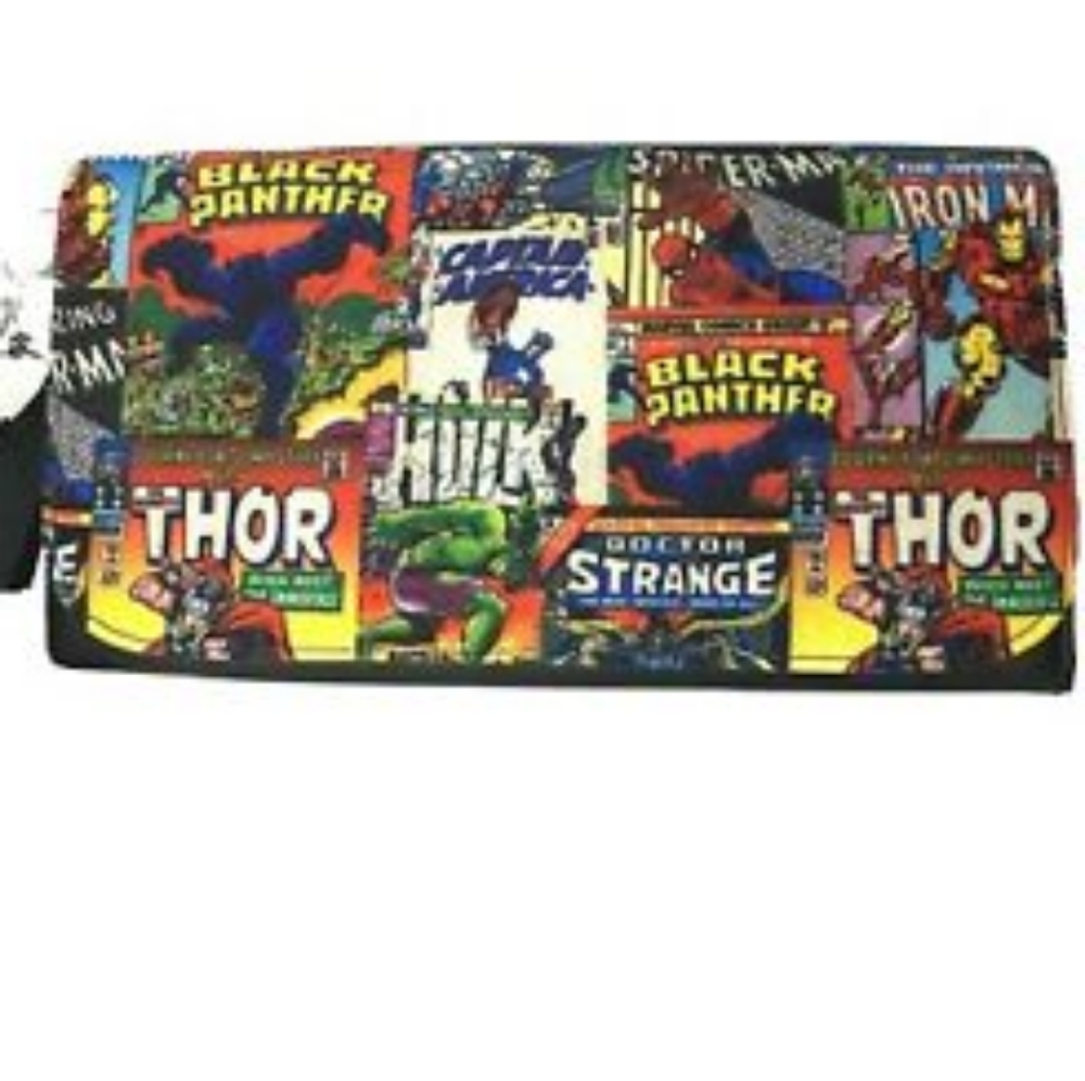 Disney Parks Marvel Comic Book Covers Wristlet/Clutch